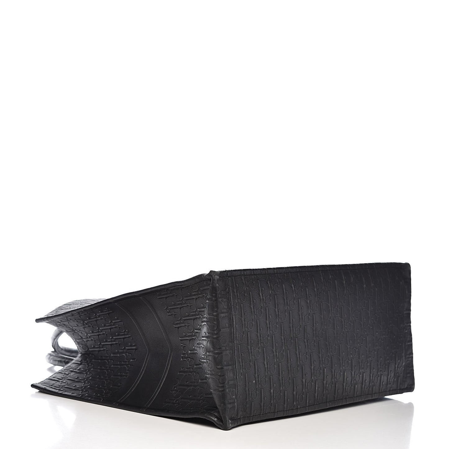 Oblique Calfskin Embossed Book Tote Black