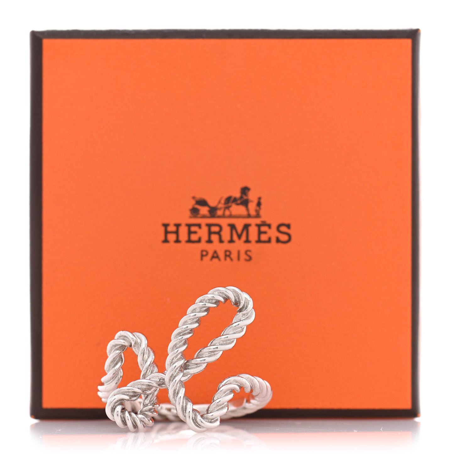 Brass Cord'H Scarf Ring Silver