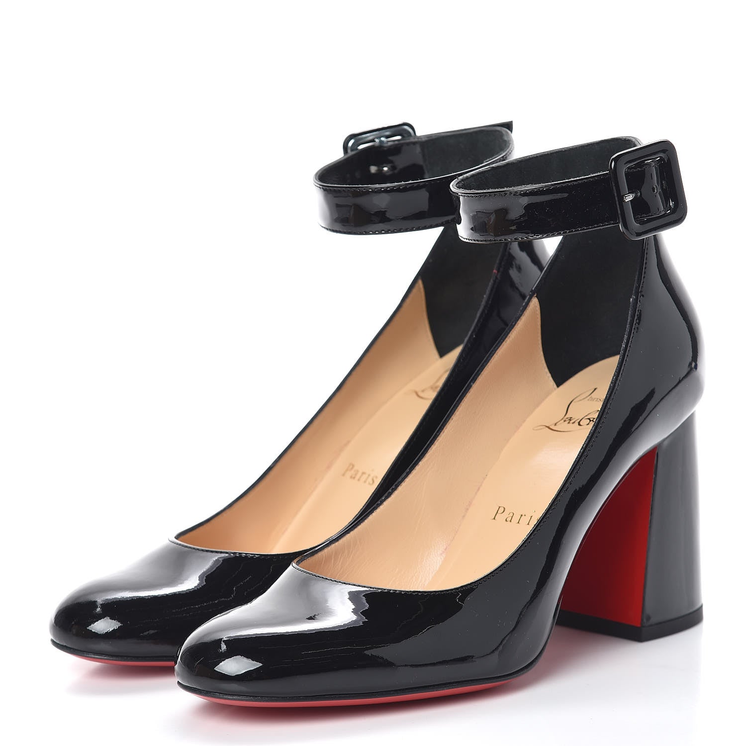 Christian Louboutin Patent Soval 85 Pumps 35 Black 3 of 8