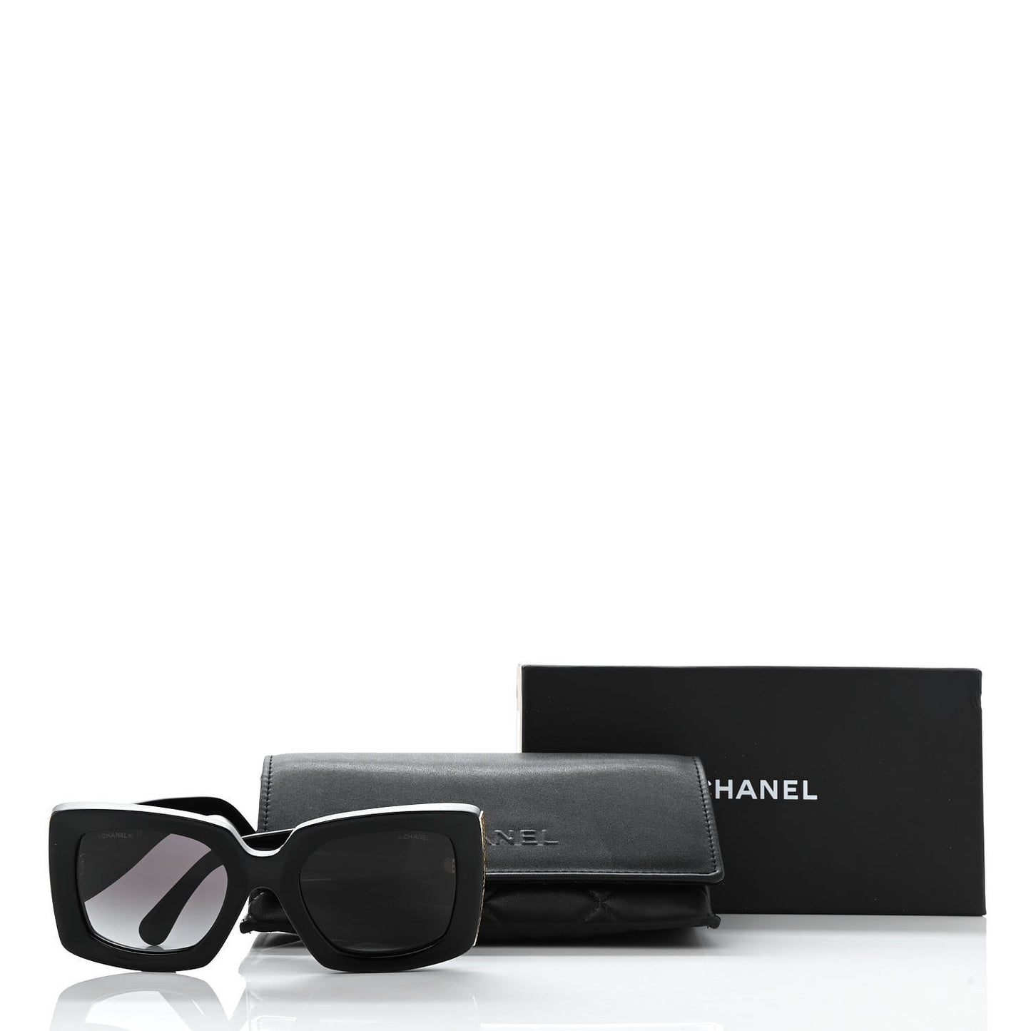 Acetate Rectangle Sunglasses 5435 Black
