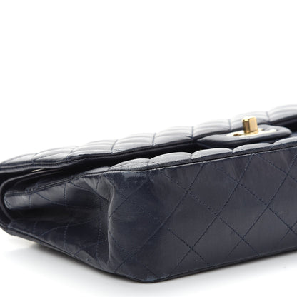Chanel Lambskin Quilted Medium Double Flap Navy 8 of 10