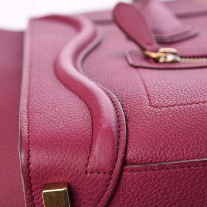 Celine Baby Drummed Calfskin Micro Luggage Plum 10 of 15