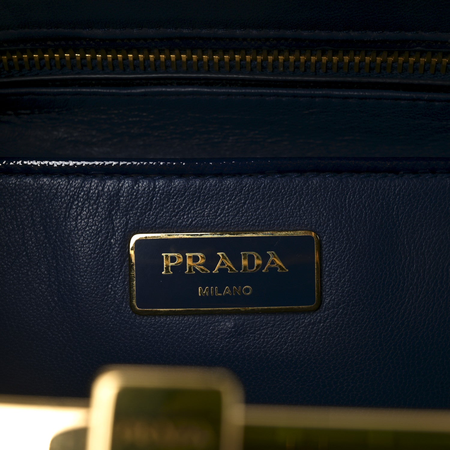 Prada Saffiano Vernice Pyramid Bag Royal Azzurr 6 of 9
