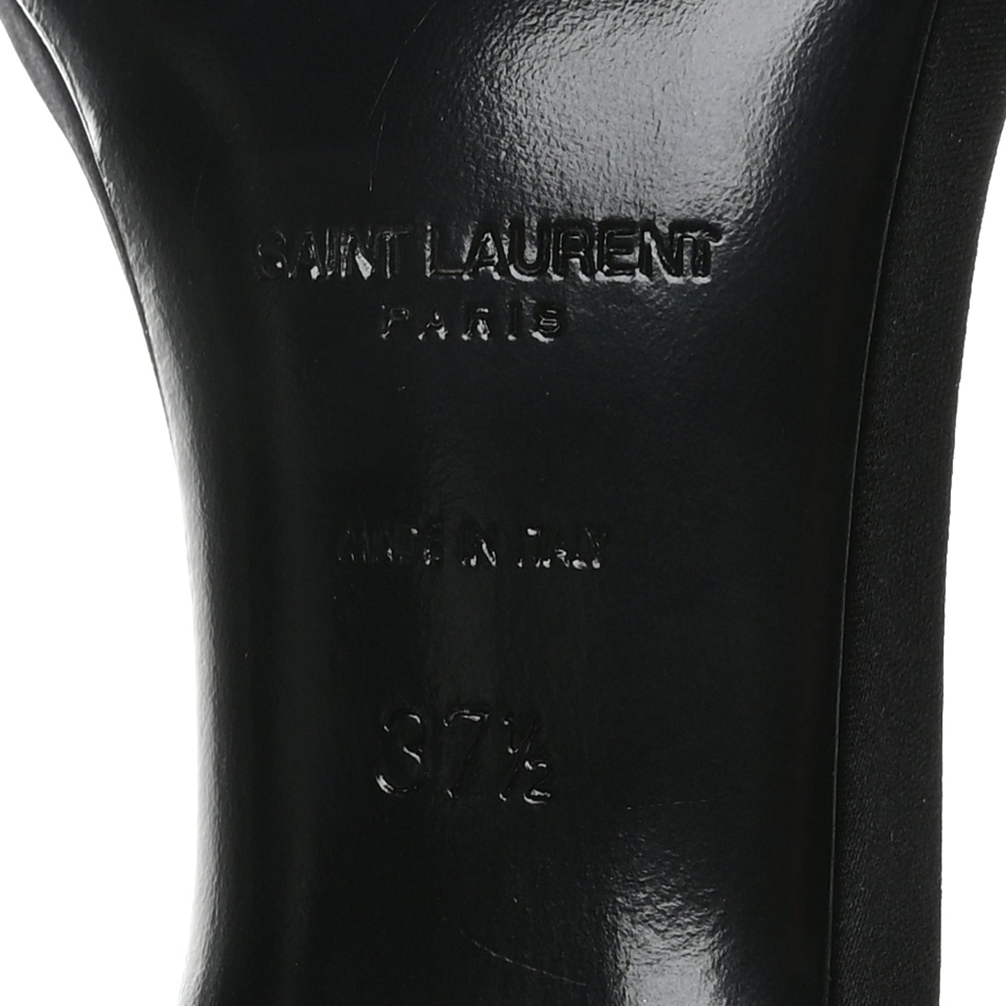 Crepe Satin Crystal Satine 110 Sandals 37.5 Black