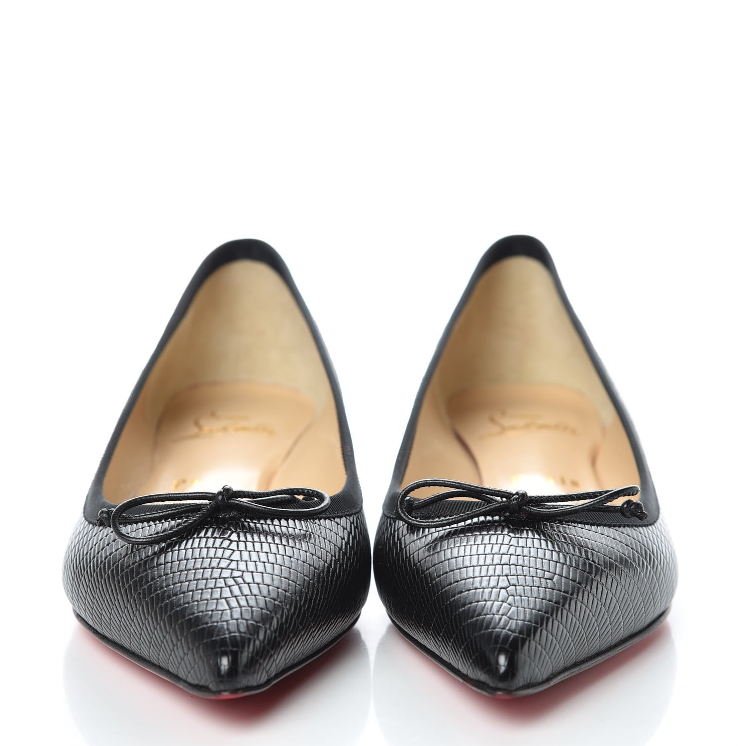 Christian Louboutin Nappa Spiked Hall Flats 36.5 Black 2 of 8