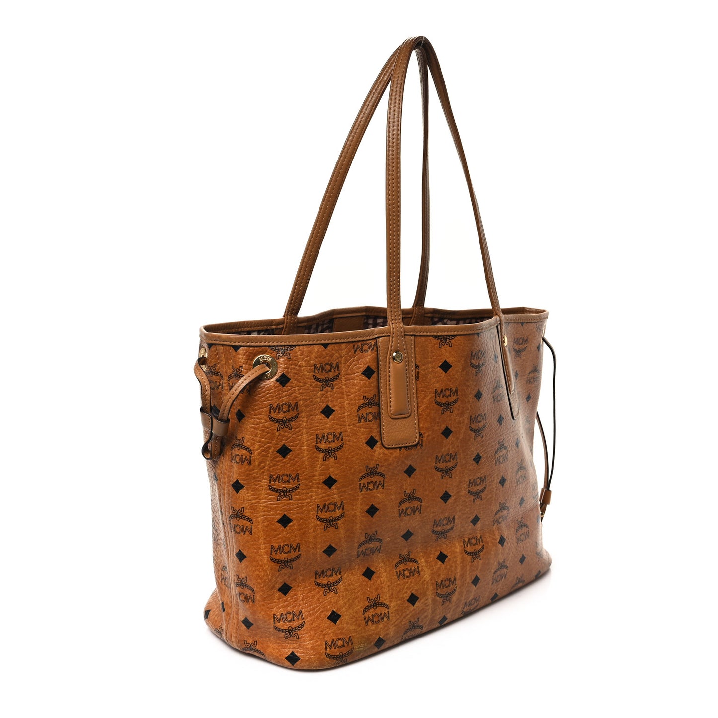 Visetos Medium Liz Reversible Shopper Tote Cognac