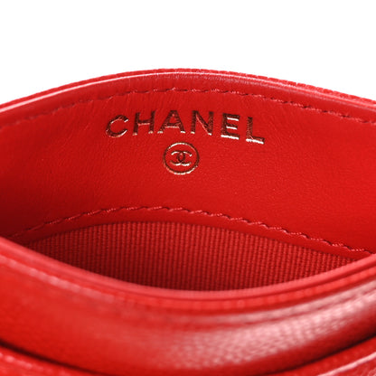 Chanel Caviar Quilted Card Holder Red 6 of 9