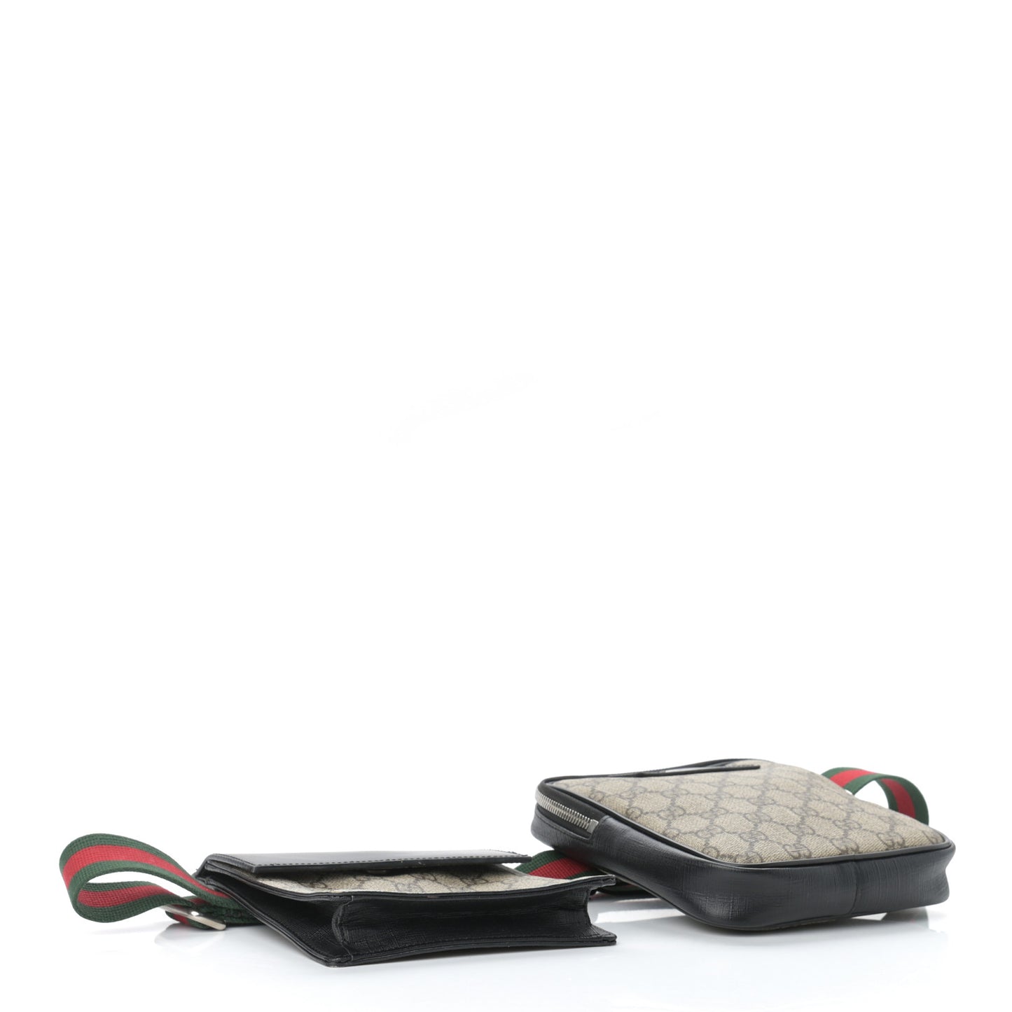 GG Supreme Monogram Web Belt Bag Black