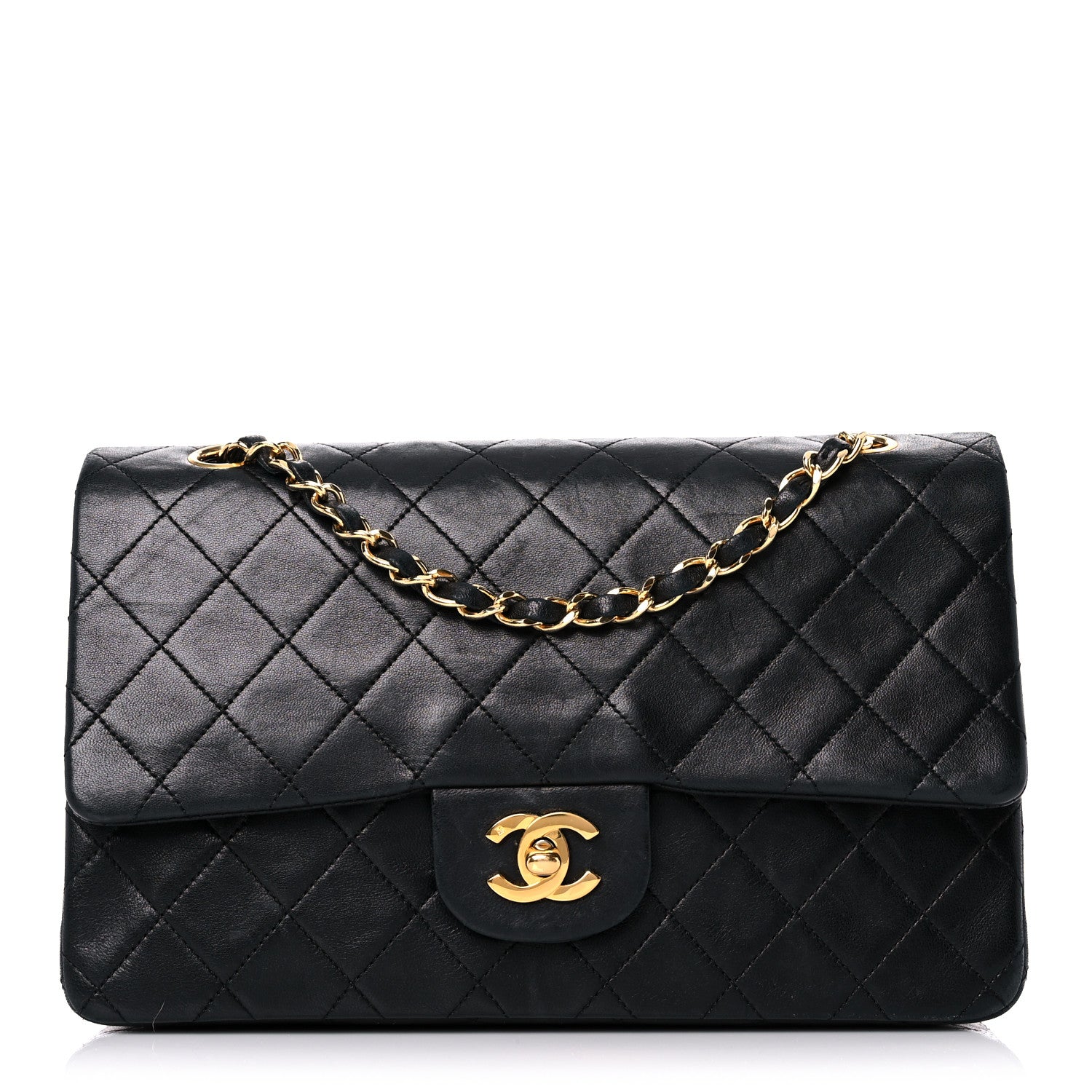 Chanel Lambskin Quilted Medium Double Flap Black 1 of 21