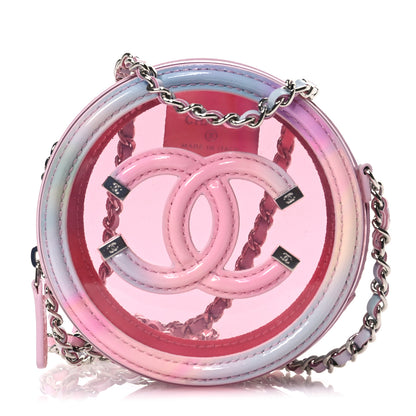 Chanel PVC Lambskin Filigree Round Clutch With Chain Pink 1 of 11