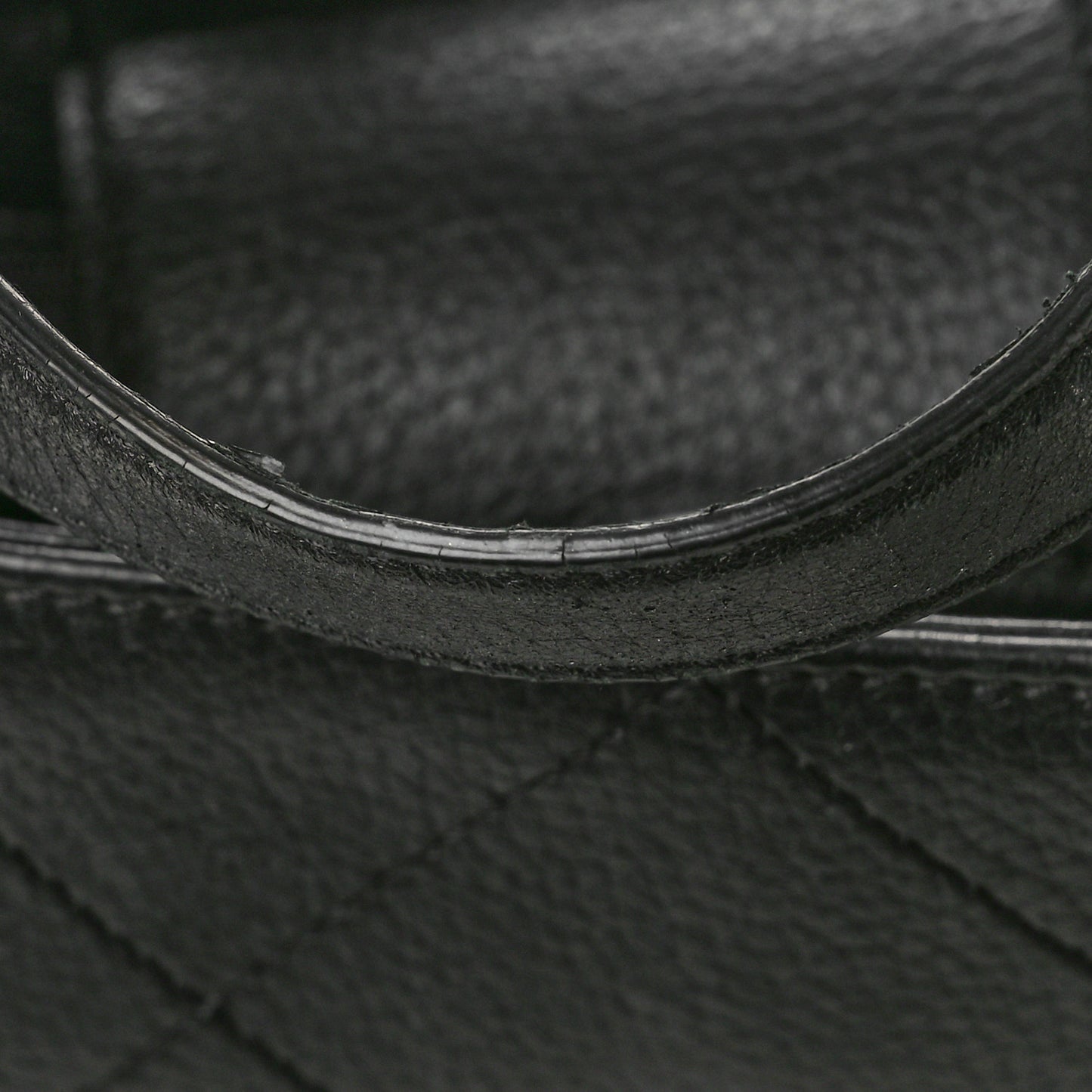 Deerskin Stitched Medium CC Shopping Tote Black
