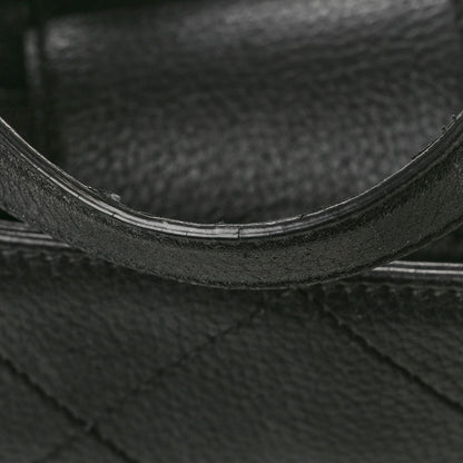 Chanel Deerskin Stitched Medium CC Shopping Tote Black 11 of 15