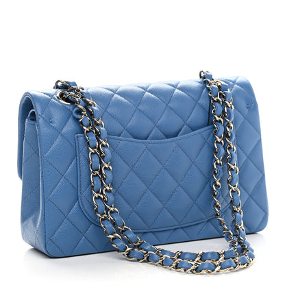 Chanel Caviar Quilted Small Double Flap Blue 3 of 9