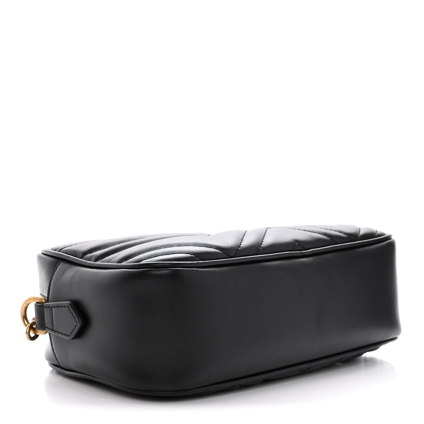 Calfskin Matelasse Small GG Marmont Chain Shoulder Bag Black