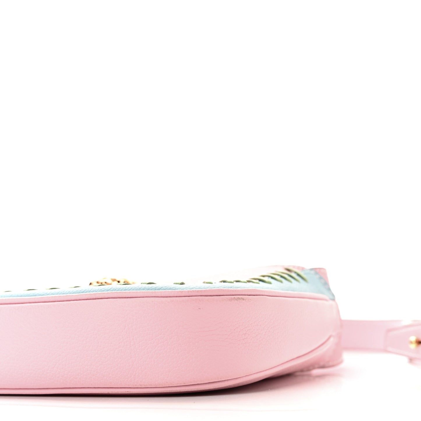 Calfskin Whipstitch Medusa Mini Hobo English Rose