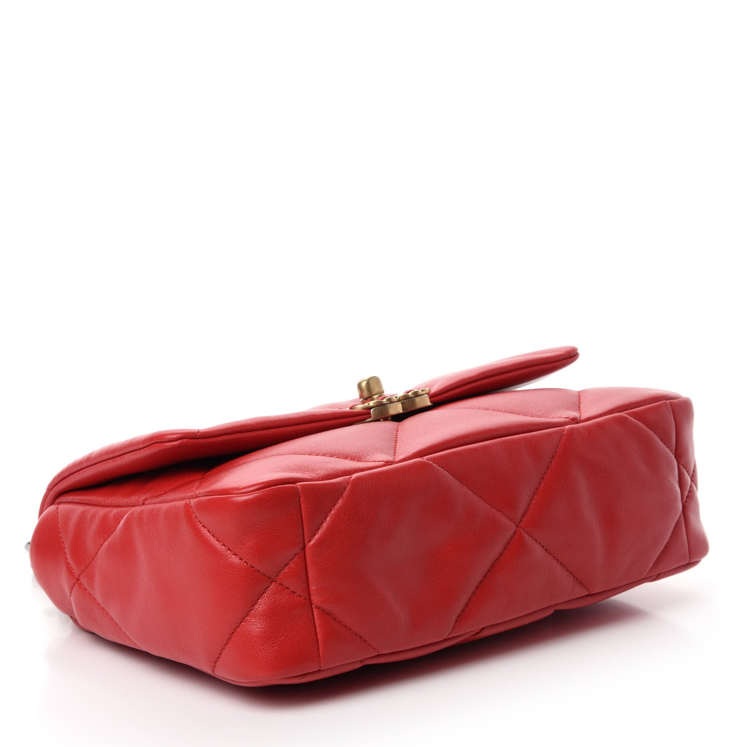 Chanel Lambskin Quilted Medium 19 Flap Red 4 of 11