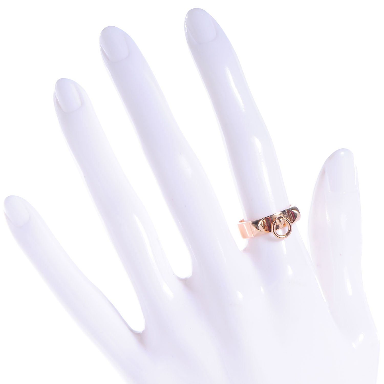 Hermes 18K Rose Gold PM Collier De Chien Ring 53 6.25 2 of 5