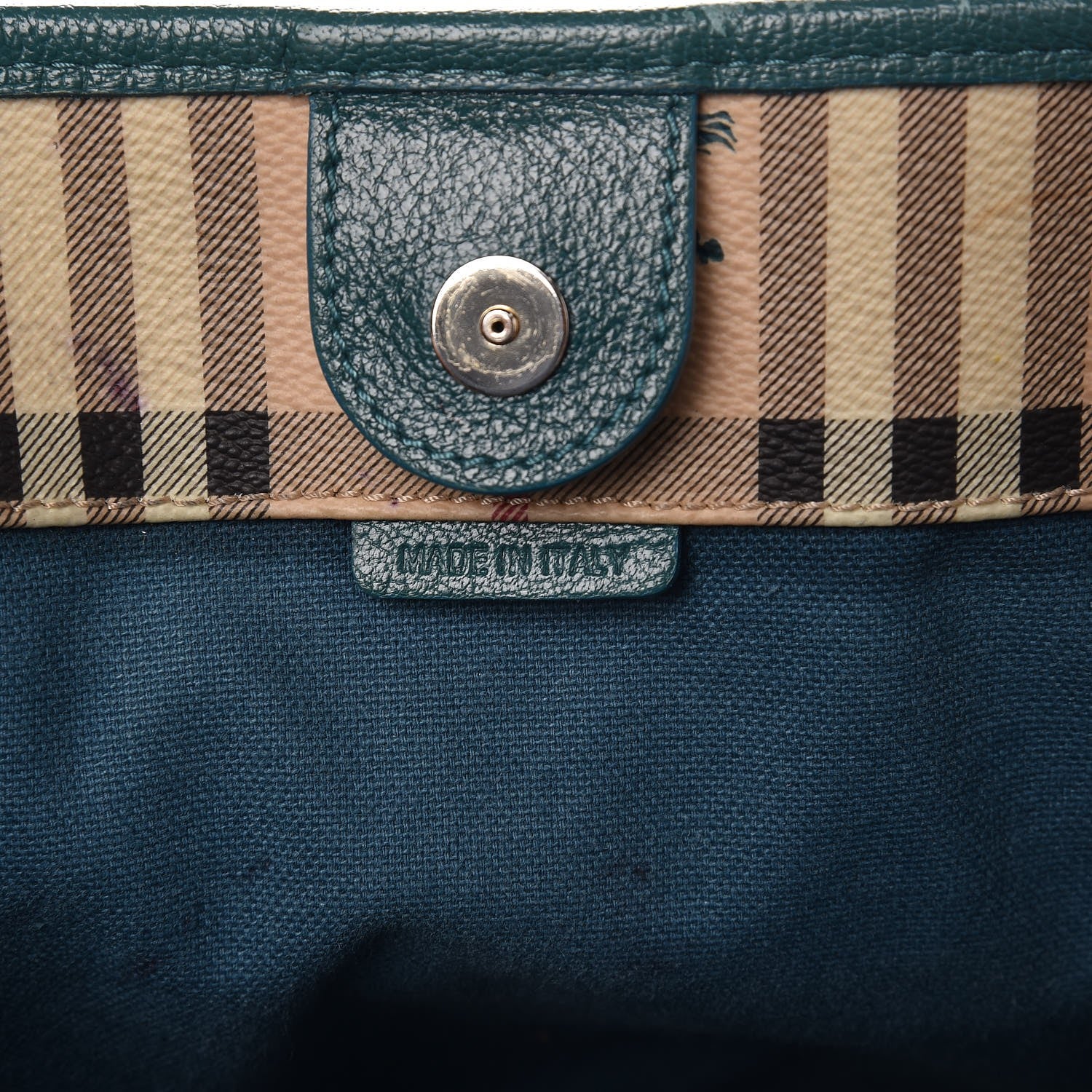 Burberry Haymarket Check Small Canterbury Tote Aqua Green 6 of 18