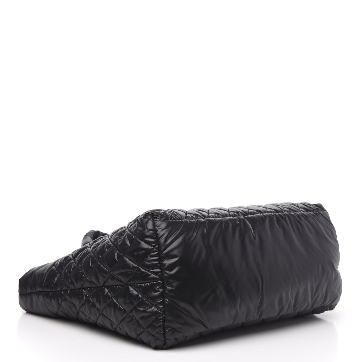 Nylon Quilted Large Coco Cocoon Tote Black