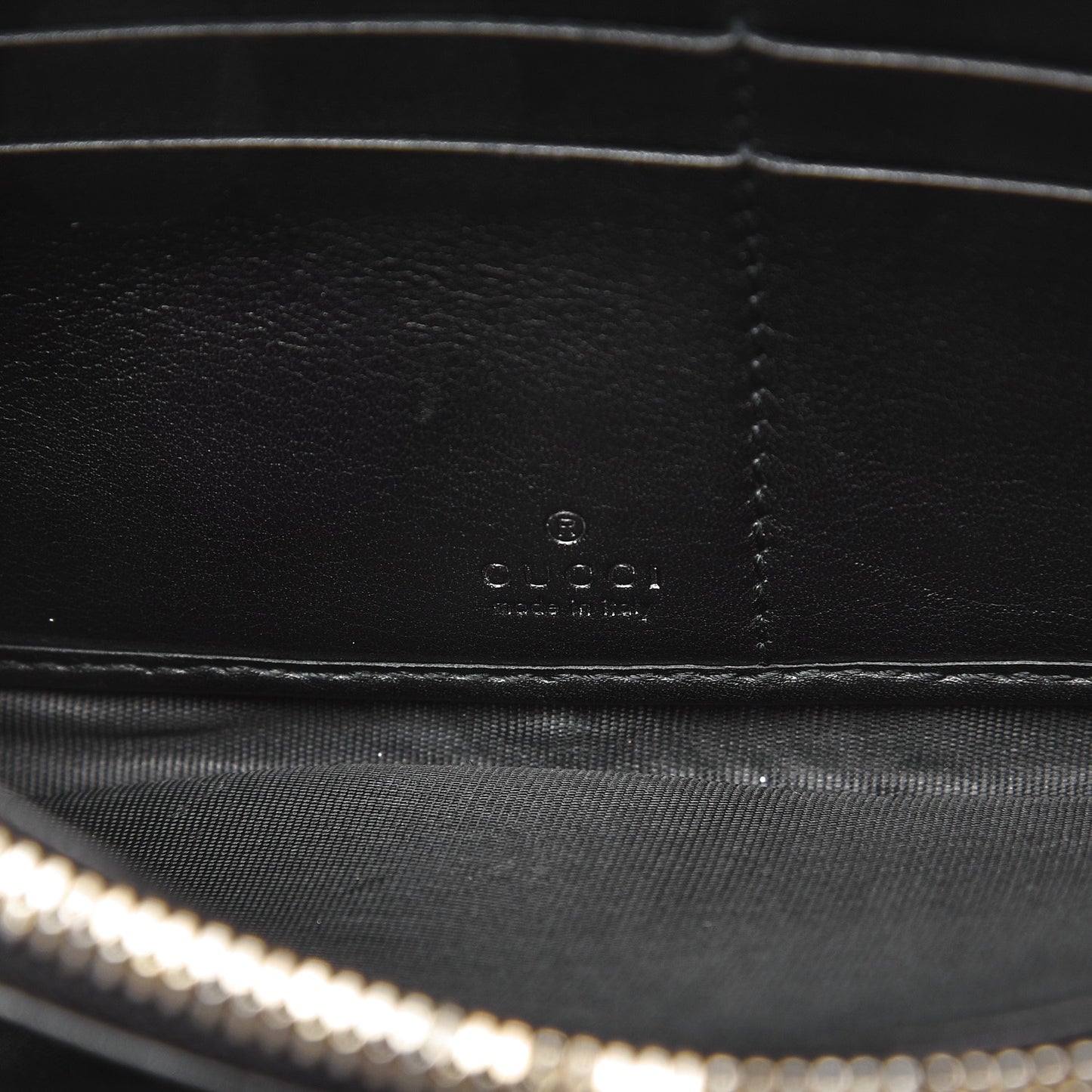 Guccissima Signature Microguccissima Bree Zip Around Wallet Black