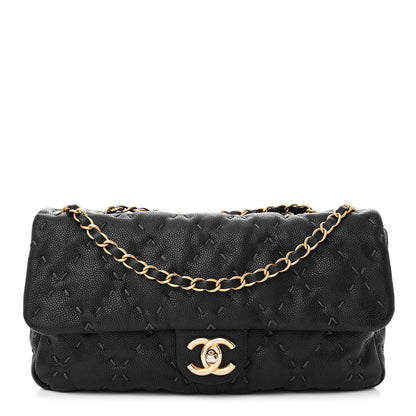 Chanel Caviar Wild Stitch Flap Black 1 of 10