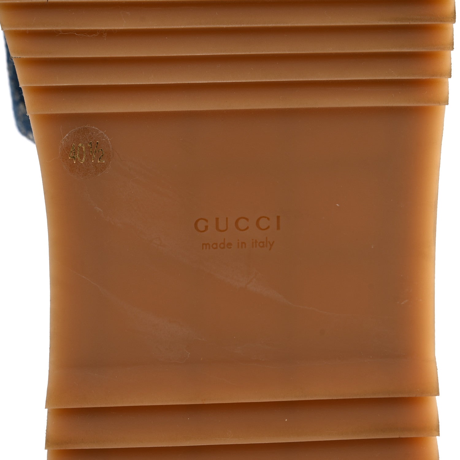 Gucci New Denim GG Monogram Angelina Platform 55mm Slide Sandals 40.5 Blue Tea 6 of 9