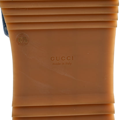 Gucci New Denim GG Monogram Angelina Platform 55mm Slide Sandals 40.5 Blue Tea 6 of 9