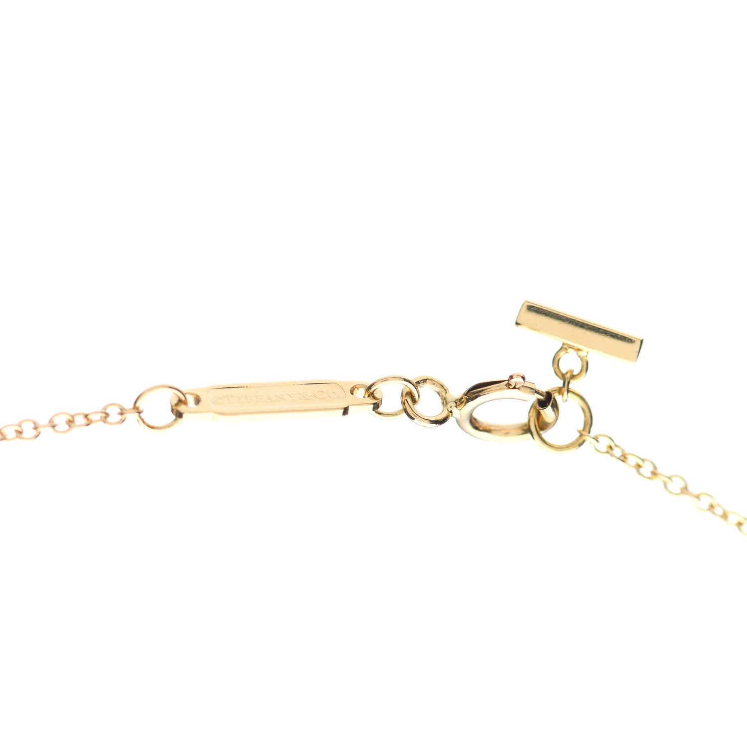 Tiffany 18K Yellow Gold Diamond Mini T Smile Pendant Necklace 4 of 6