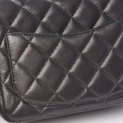 Chanel Metallic Lambskin Quilted Mini Square Flap Grey 14 of 19