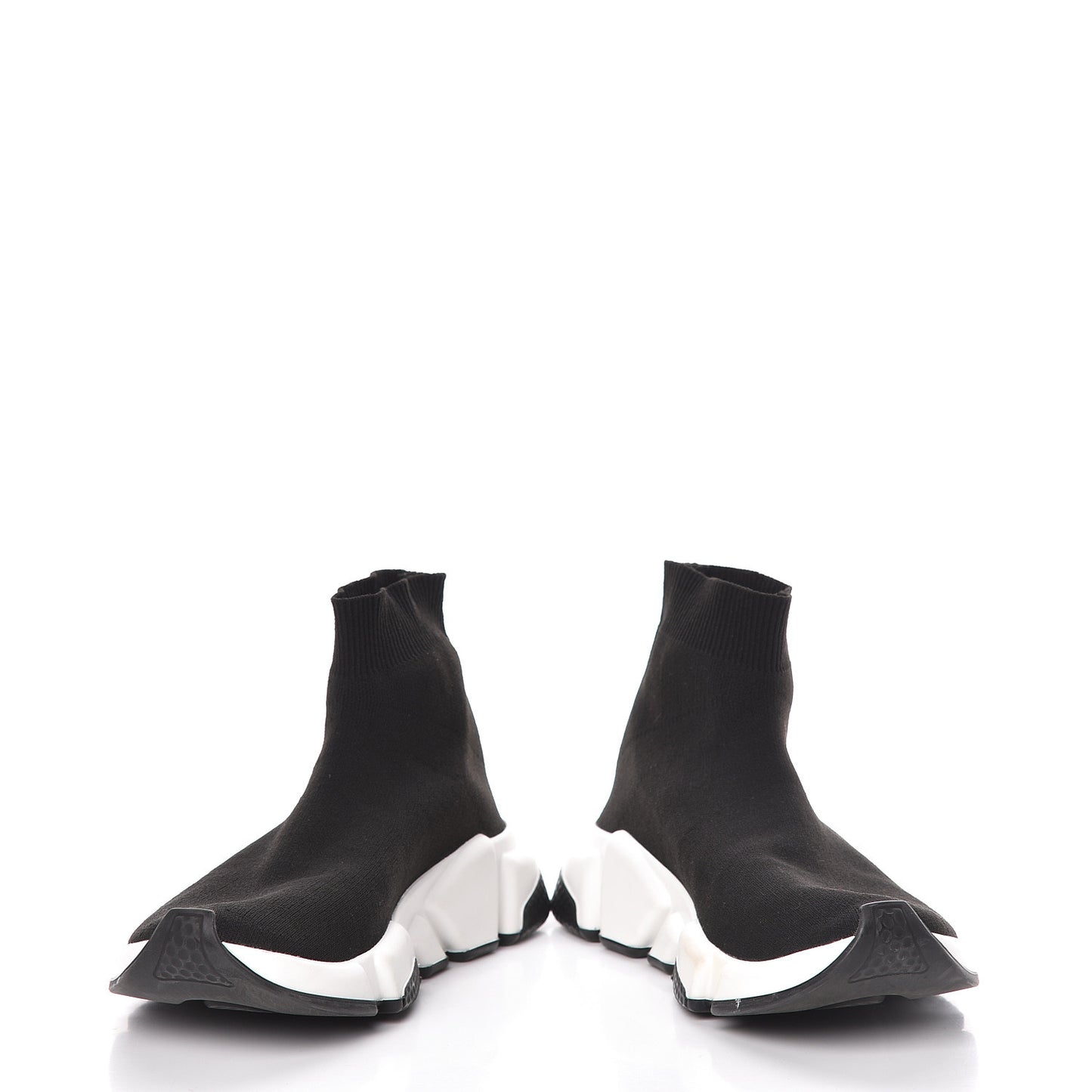 Neoprene Knit Womens Speed Sneakers 38 Black White