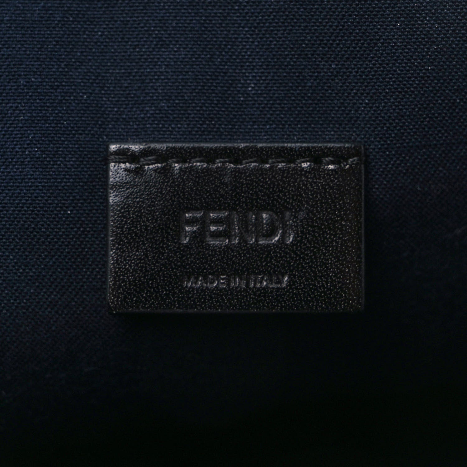 Fendi Metallic Vitello Elite Monster Eyes Pouch Navy Multicolor 6 of 7