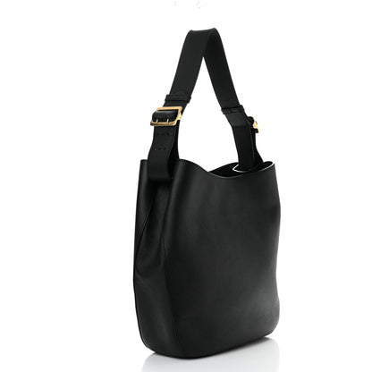 Burberry Grainy Calfskin Small Elmstone Hobo Black 3 of 12