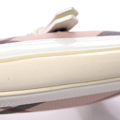 Burberry Patent Nova Check Brooke Hobo White 6 of 11