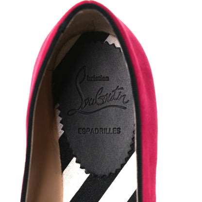 Christian Louboutin Suede Spanish Cheetah Flat Espadrilles 36 Cyclamen Black 6 of 10