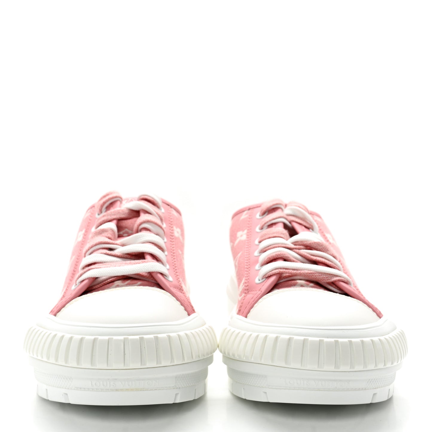 Denim Monogram Squad Sneakers 38 Pink