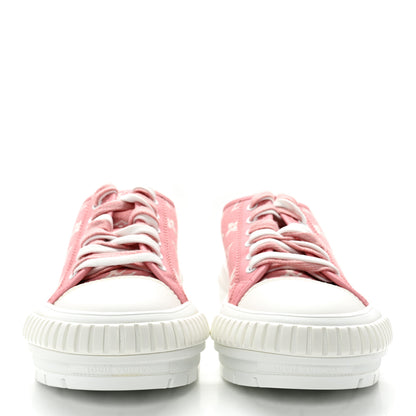 Louis Vuitton Denim Monogram Squad Sneakers 38 Pink 2 of 8
