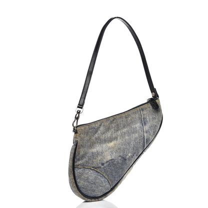 Christian Dior Denim Speedyway Mini Saddle Pochette 3 of 11