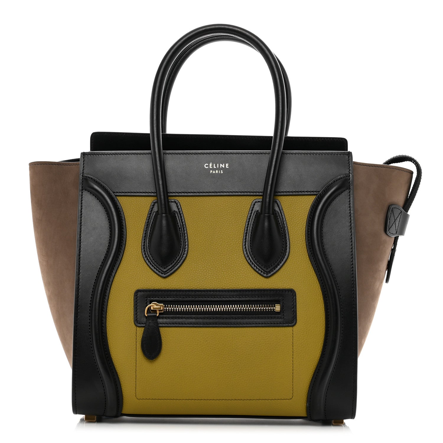 Celine Baby Grained Calfskin Nubuck Micro Tri-Color Luggage Olive 1 of 9