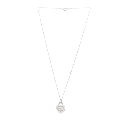 Tiffany Sterling Silver Small Return to Tiffany Heart Pendant Necklace 3 of 4