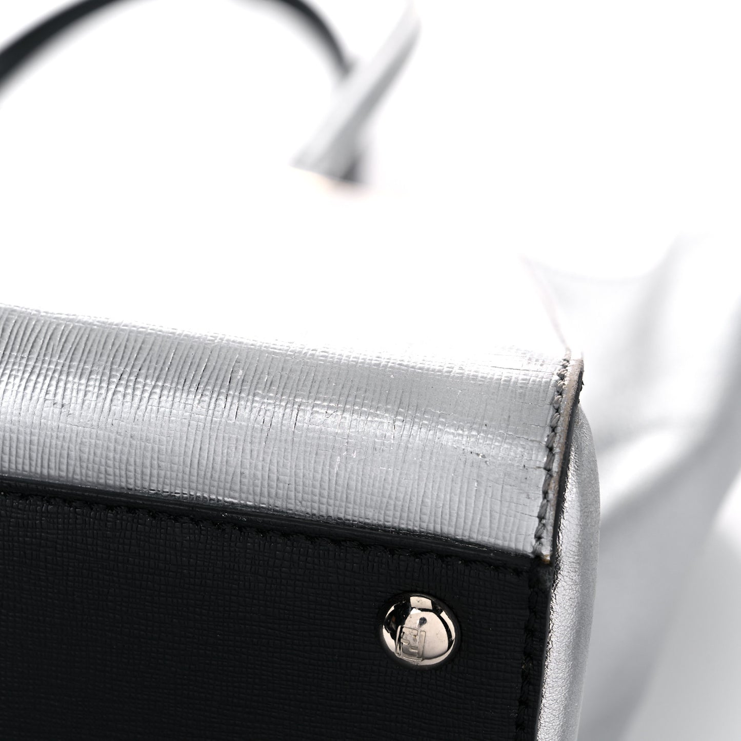Vitello Elite Bi Color 3Jours Tote Argento Black