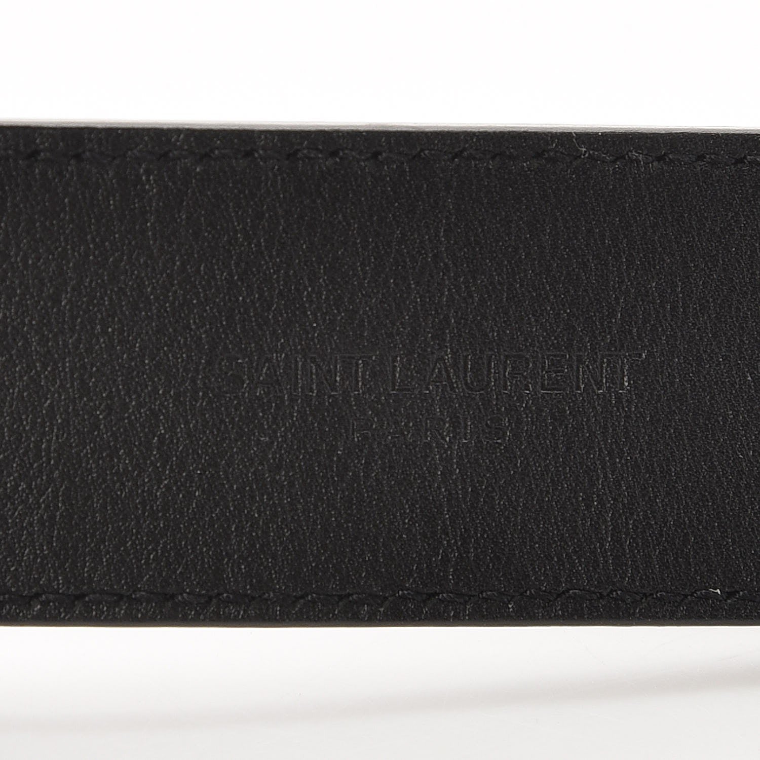 Saint Laurent Lambskin Interlocking Monogram Belt 90 36 Black 6 of 8