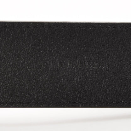 Saint Laurent Lambskin Interlocking Monogram Belt 90 36 Black 6 of 8