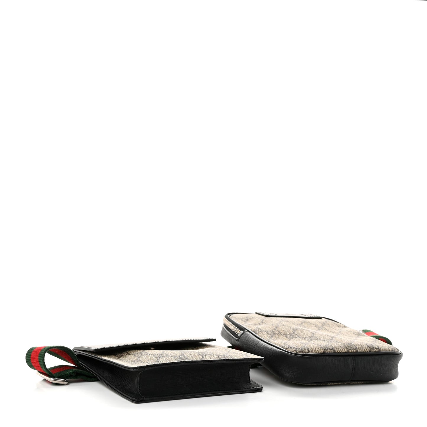GG Supreme Monogram Web Belt Bag Black