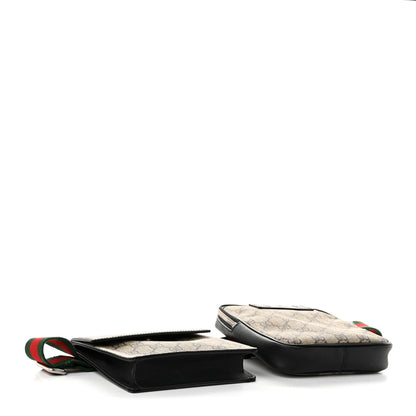 Gucci GG Supreme Monogram Web Belt Bag Black 4 of 11