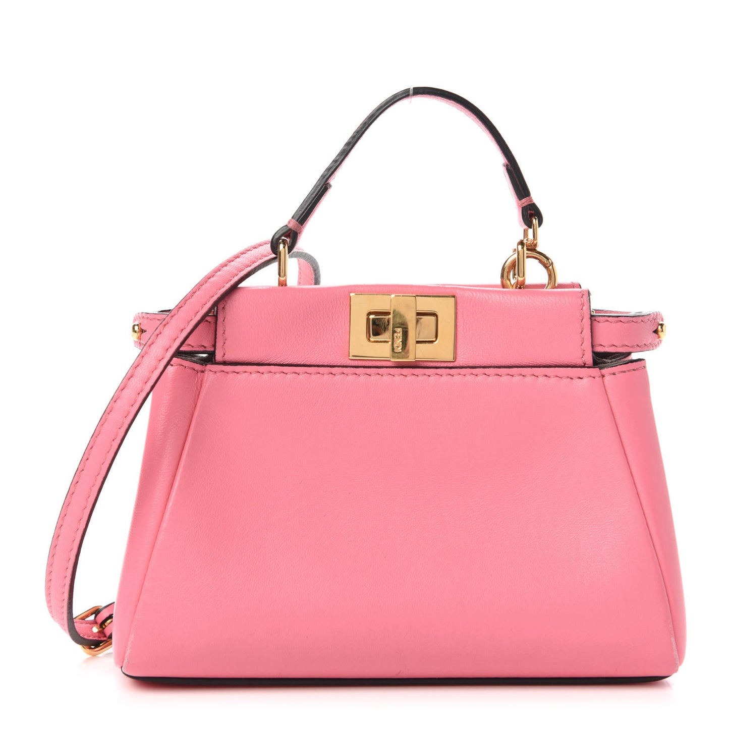 Shiny Nappa Micro Peekaboo Iconic Satchel Rosa Fluo