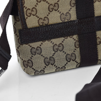 Gucci Monogram Waist Pouch Bag Dark Brown 10 of 12