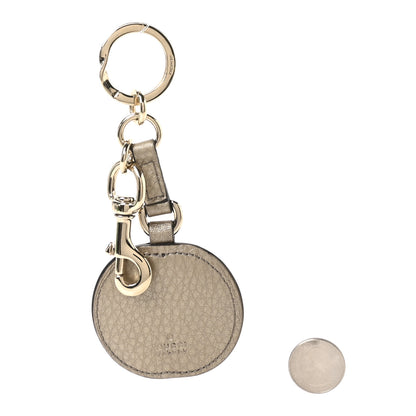 Gucci Metallic Pebbled Calfskin GG Key Charm Golden Beige 2 of 4