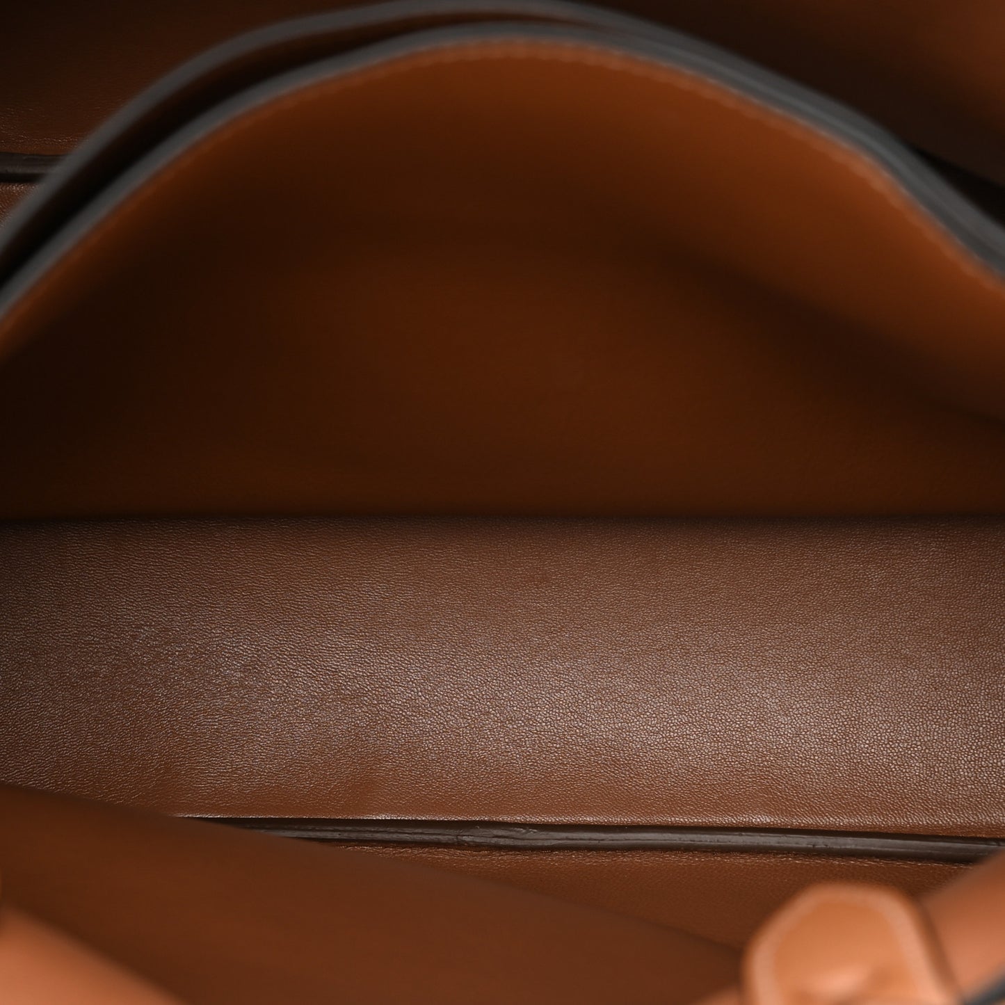 Soft Grain Calfskin Studded Large Buckle Bag With Belt Caramel Black