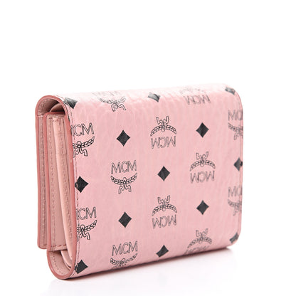 MCM Visetos Trifold Wallet Pink 2 of 10