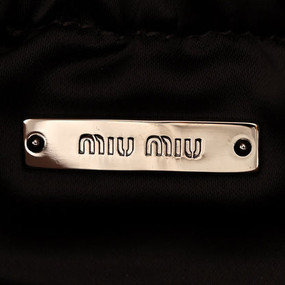 Miu Miu Nappa Matelasse Crystal Flap Clutch Cammeo 6 of 11